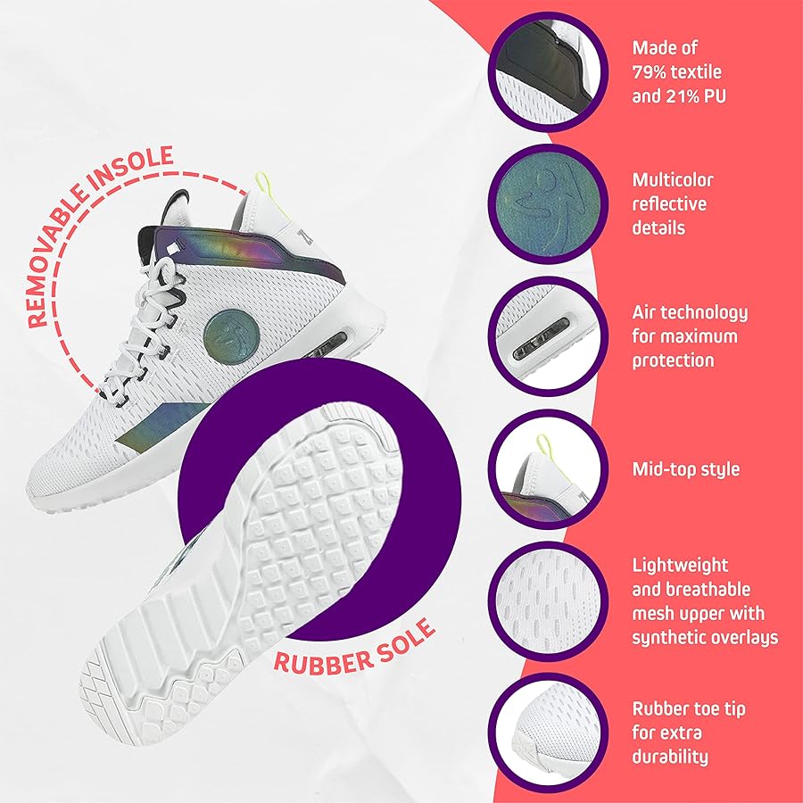 ZUMBA Women's Air Funk Sneaker, White/Iridescent, 5 : Amazon.ca